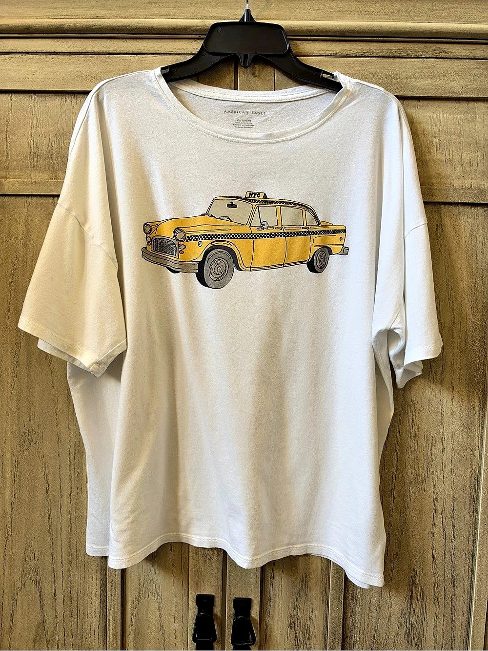 American Eagle AE Yellow Taxi Cab Graphic T-Shirt Top NYC XL Large Women’s